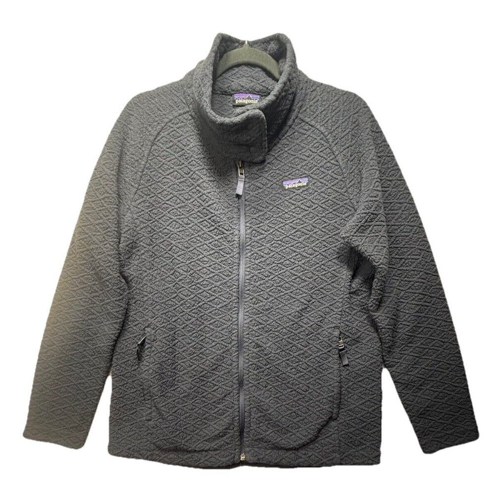 Patagonia Women's Diamond Capra Fleece Zip Up Jacket Smolder Blue Size M 25100